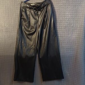 Loft Size 8 Faux Leather Wide Leg Pant.  NWT. $99 RETAIL